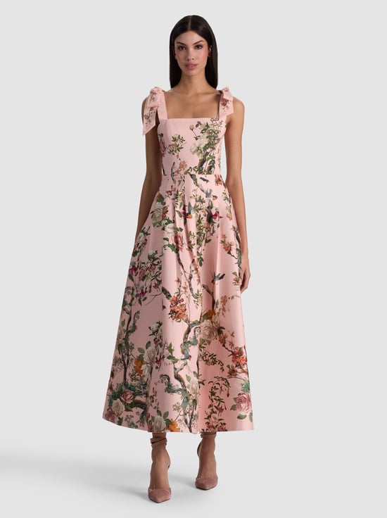 SUNSET GROVE ENGLISH ROSE-HANA MIDI DRESS