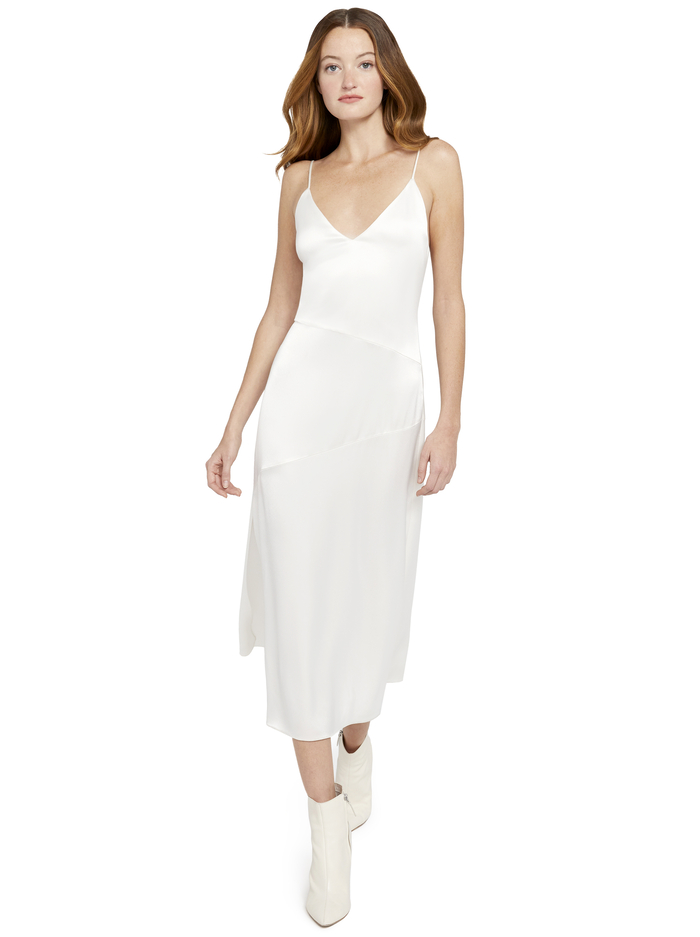 KAYLA SEAMED SLIP MIDI DRESS - OFF WHITE image 5 - Alice And Olivia