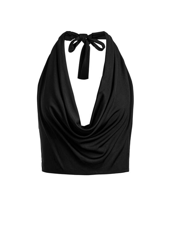 BLACK-AYANNA HALTER TOP
