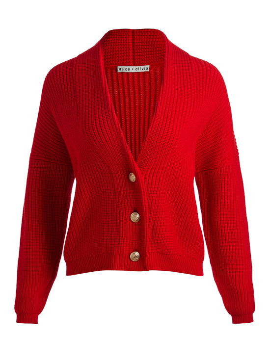 PERFECT RUBY-HOLDEN FOLDBACK CARDIGAN
