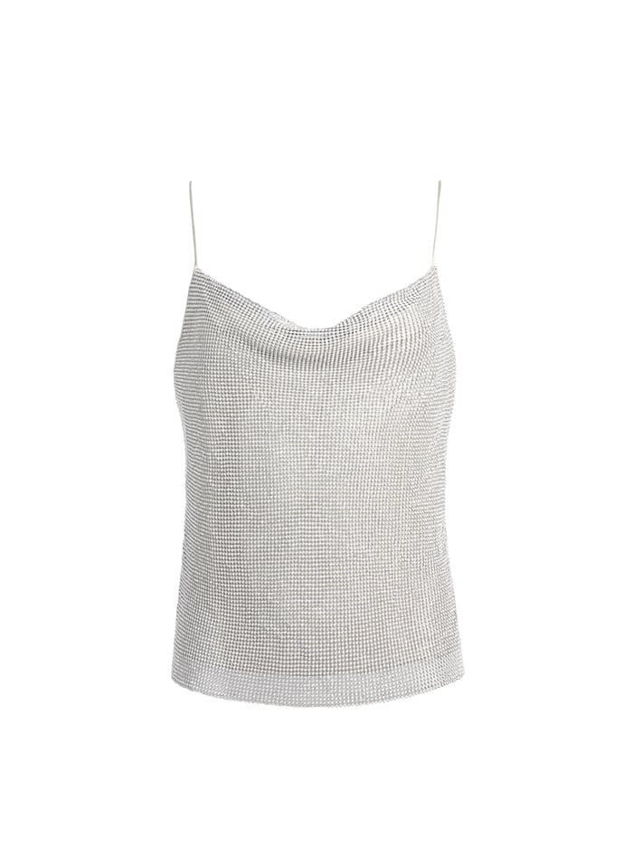 HARMON CRYSTAL TANK - SILVER/CHAINMAIL image 5 - Alice And Olivia