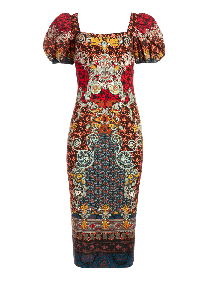 LEXIA PUFF SLEEVE MIDI DRESS - ALWAYS FOREVER MULTI image 5 - Alice And Olivia