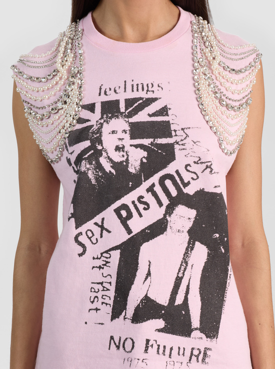 SEX PISTOLS-MICAH EMBELLISHED MUSCLE TANK