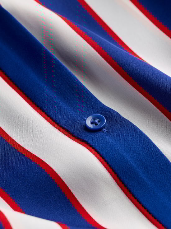 NOVEAU STRIPE TWILIGHT BLUE-CHASSIDY MAXI SHIRT DRESS