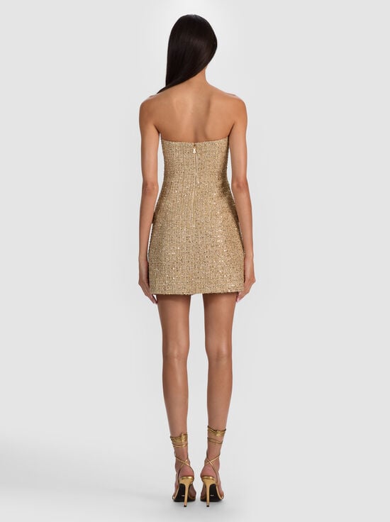 PALE GOLD-MADISON MINI BLAZER DRESS