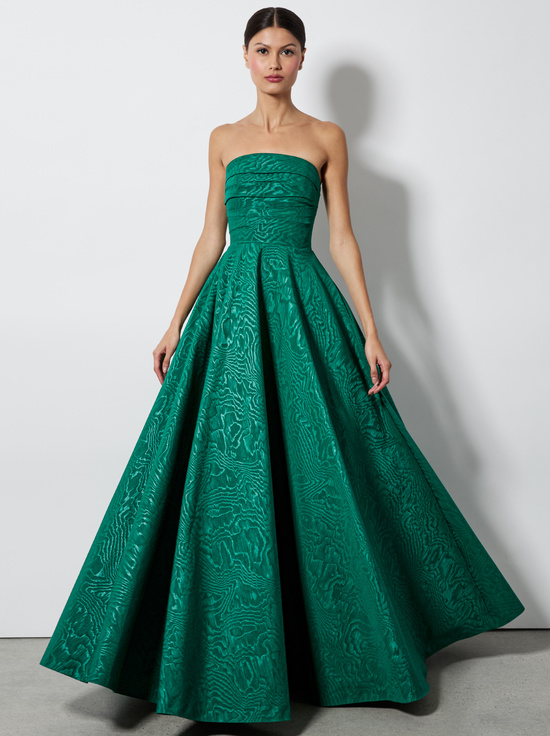 BRIDGETTE MAXI GOWN in FOREST GREEN | ALICE + OLIVIA BRIDGETTE MAXI GOWN in FOREST GREEN | ALICE + OLIVIA