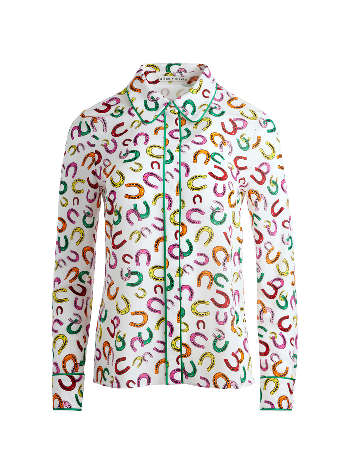 WILLA SILK BLOUSE - LUCKY YOU image 5 - ALICE + OLIVIA