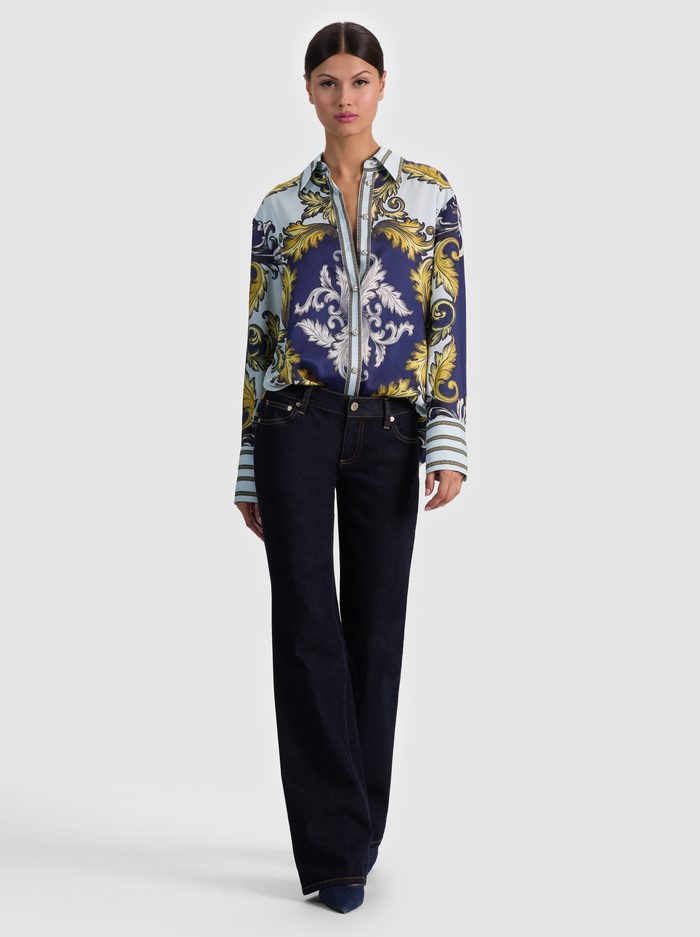 LANE OVERSIZED BUTTON DOWN - ANTIQUE SCROLL image 5 - ALICE + OLIVIA