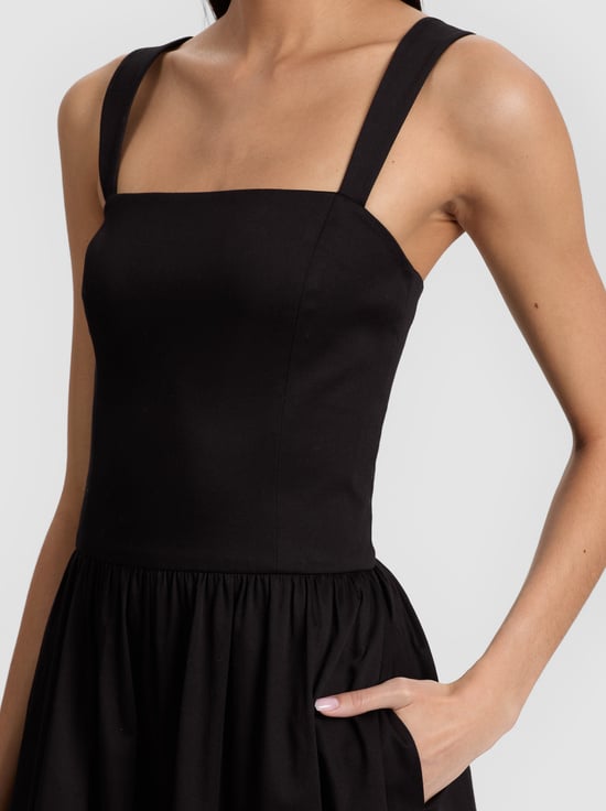 BLACK/OFF WHITE-BELDEN COLORBLOCK JUMPSUIT