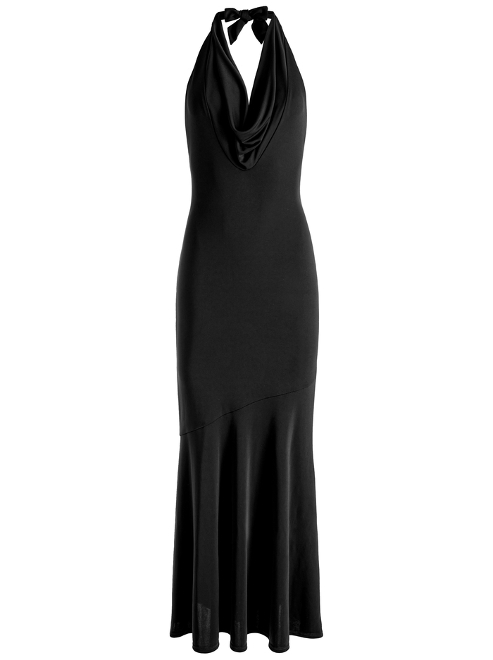 DANI DEEP COWL MAXI DRESS - BLACK image 5 - Alice And Olivia