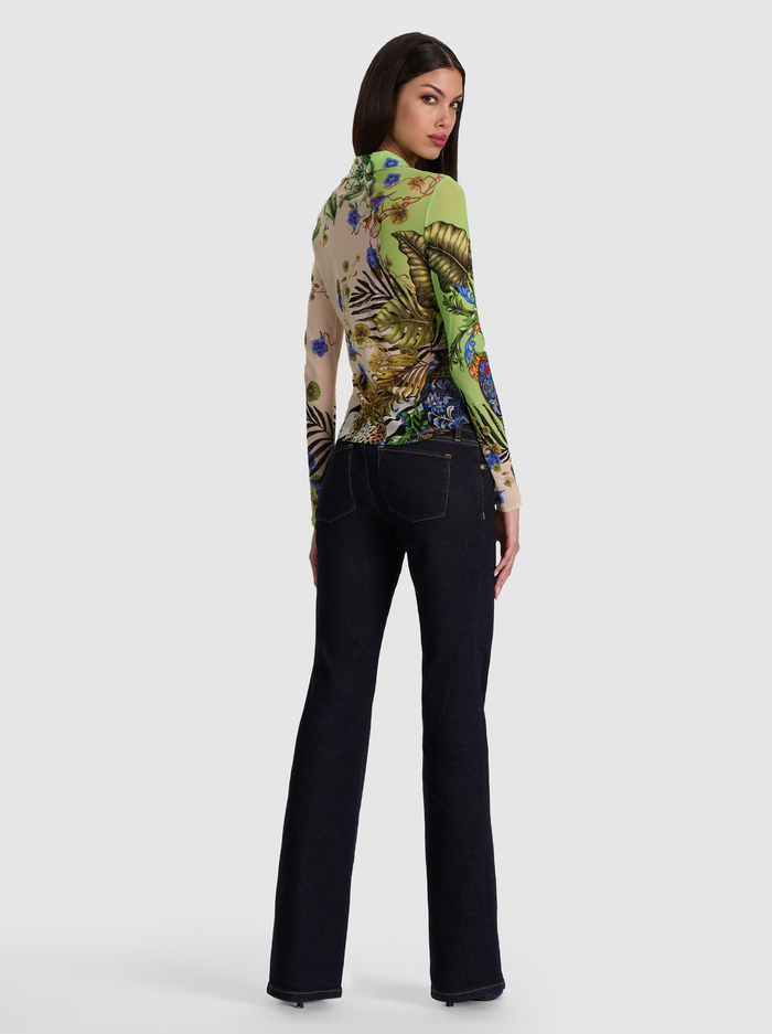 JADE MESH BUTTON DOWN - RIVIERA CITRUS image 2 - ALICE + OLIVIA