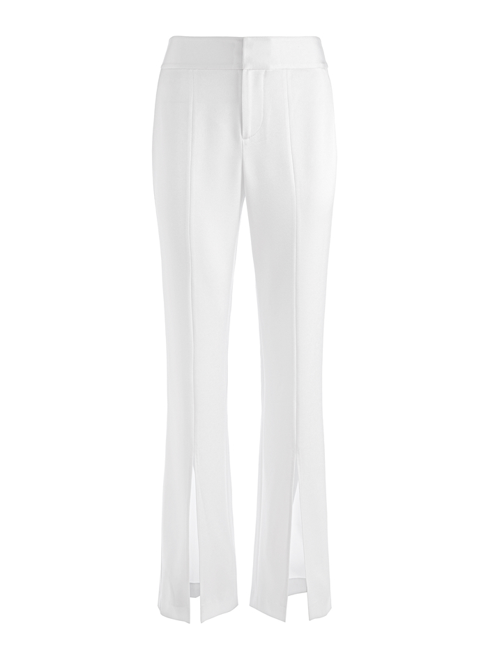 JODY HIGH WAISTED FRONT SLIT PANT - WHITE image 5 - Alice And Olivia