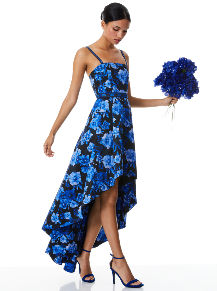 FLORENCE SPAGHETTI STRAP GOWN - DREAM FLORAL ROYALTY image 2 - Alice And Olivia