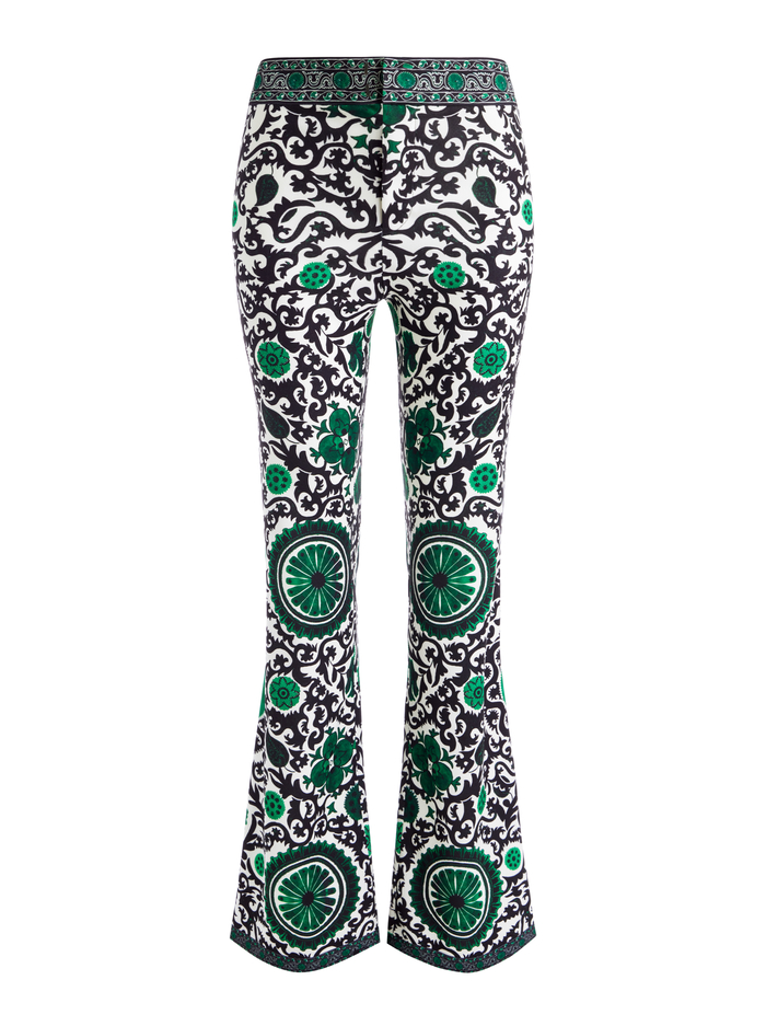 ANDREW HIGH WAISTED BOOTCUT SLIM PANT - MONARCH LIGHT EMERALD SMALL image 5 - Alice And Olivia