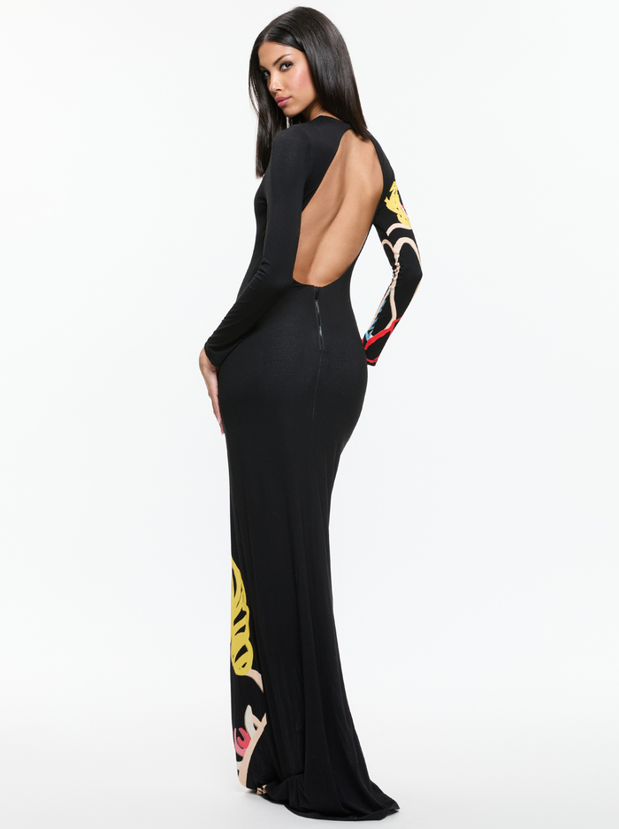 A+O X TOM WESSELMANN DELORA OPEN BACK MAXI DRESS - NATURAL BEAUTY image 2 - Alice And Olivia