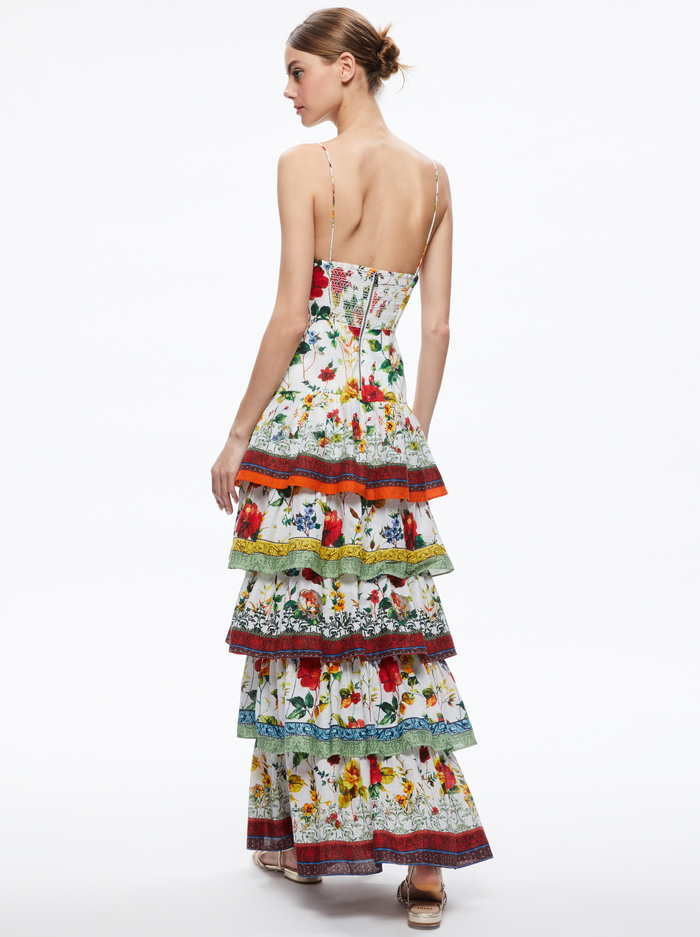 VALENCIA SPAGHETTI STRAP MAXI DRESS - DEW FLORAL image 1 - Alice And Olivia