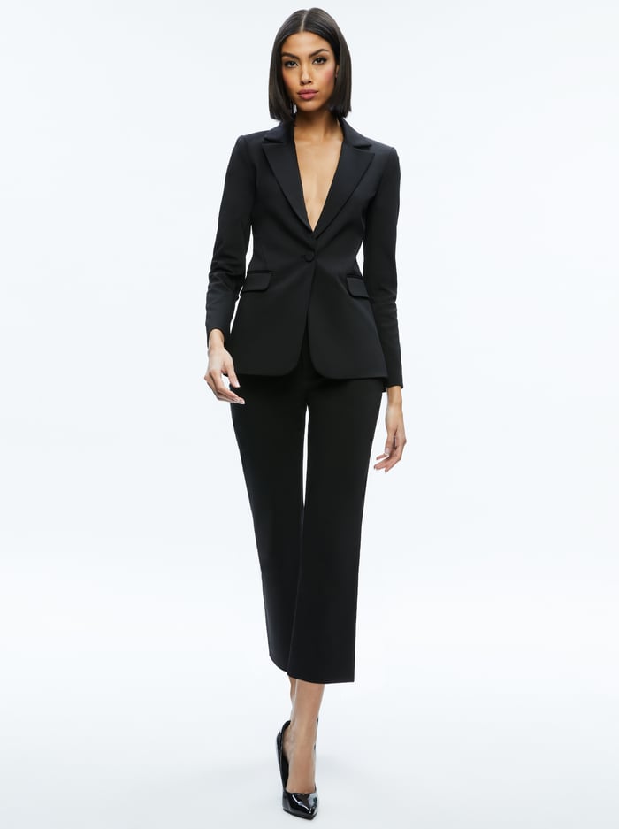 MACEY SLIT SLEEVE BLAZER - BLACK image 4 - Alice And Olivia