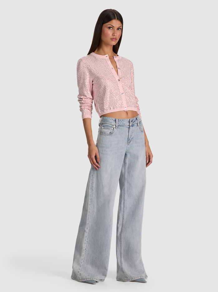 CARSON EMBELLISHED CARDIGAN - ENGLISH ROSE image 4 - ALICE + OLIVIA