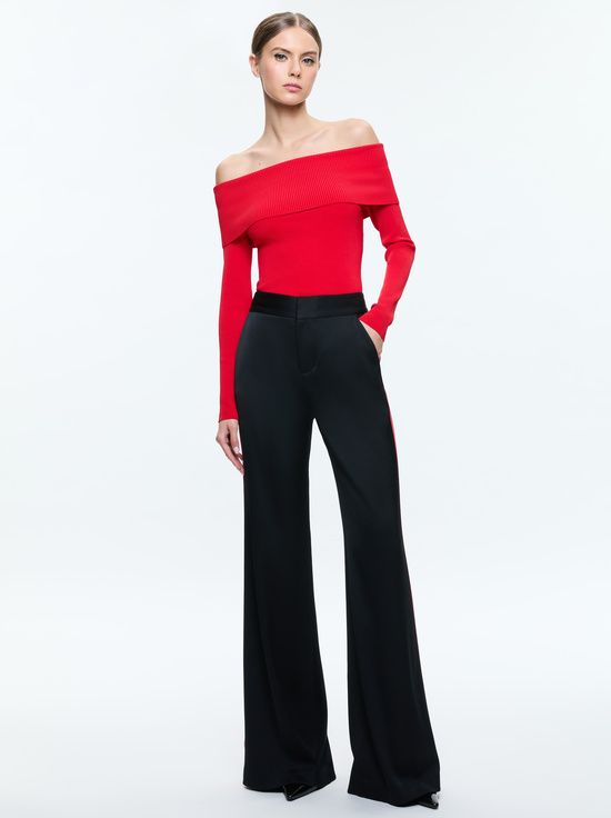 BRIGHT RUBY-DOLAN PULLOVER