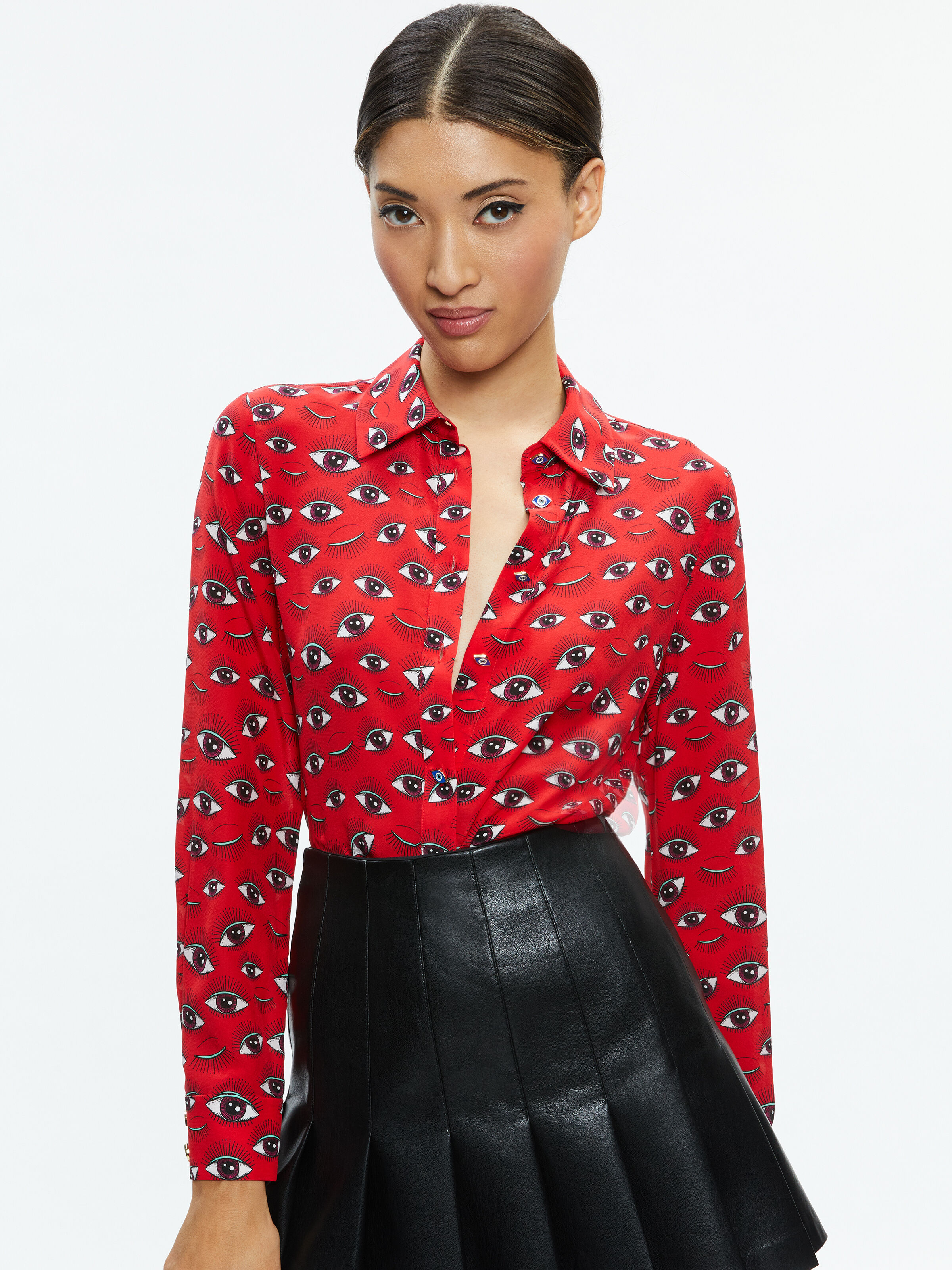 Alice and olivia discount polka dot top
