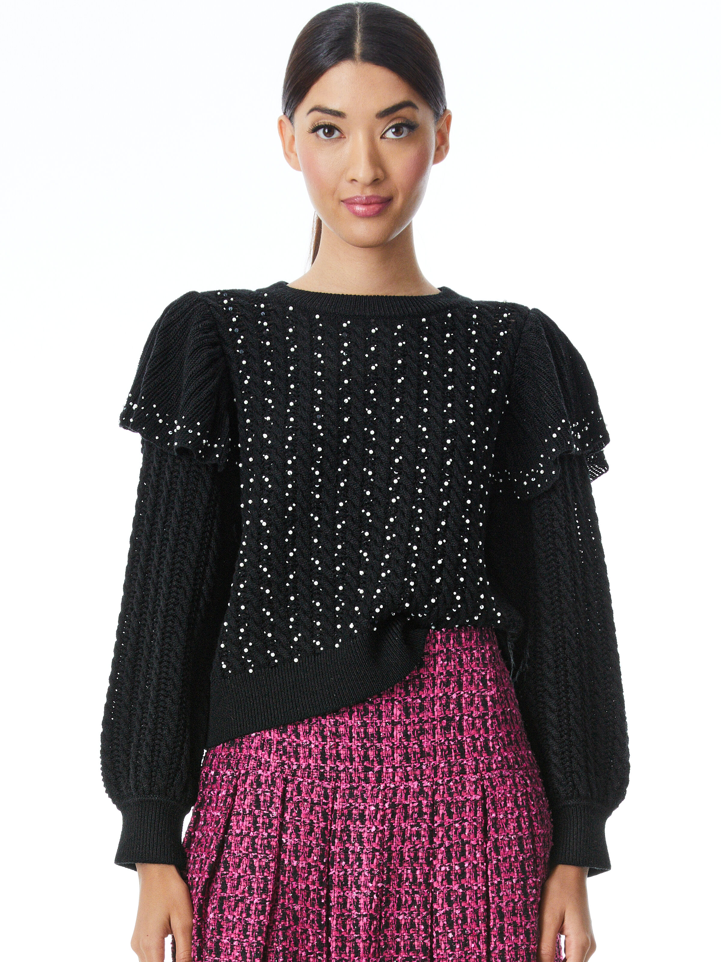 sweater with ruffles