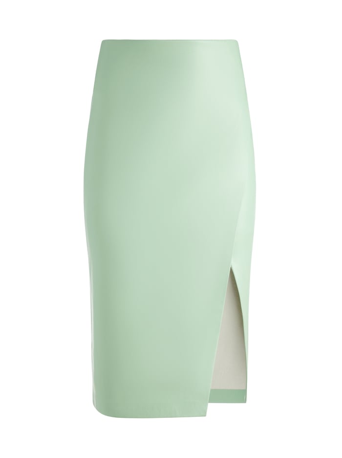SIOBHAN VEGAN MIDI SKIRT - PISTACHIO image 5 - Alice And Olivia