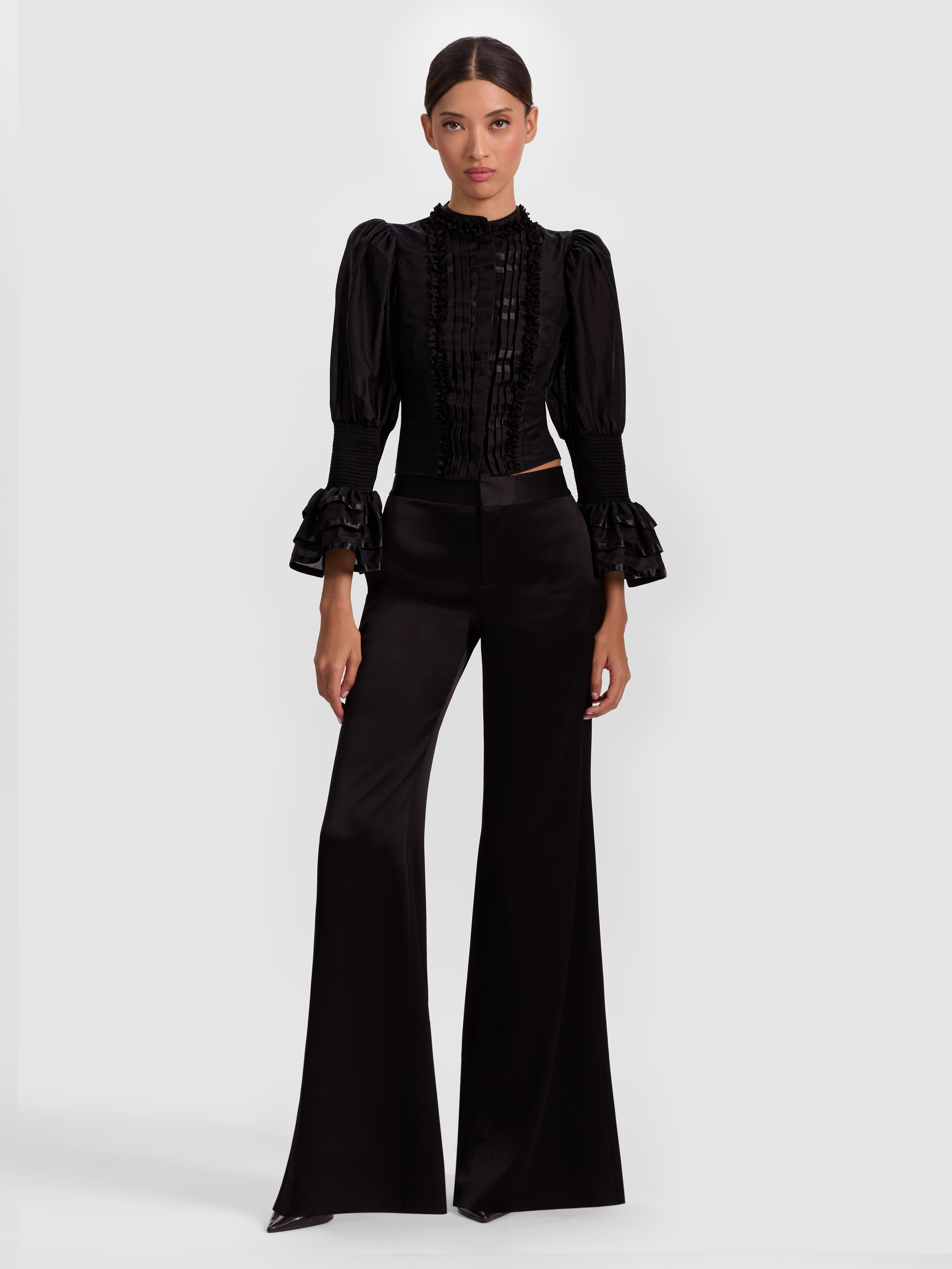 RAMONA EMBELLISHED POLO in BLACK | ALICE + OLIVIA