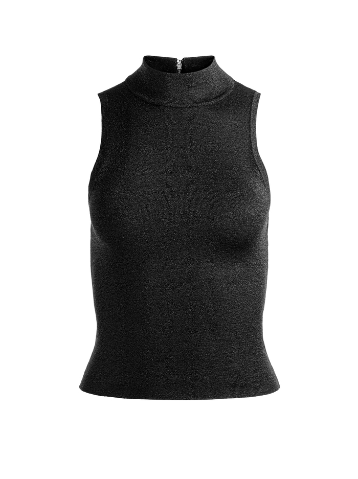 DARCEY METALLIC TANK - BLACK image 5 - Alice And Olivia