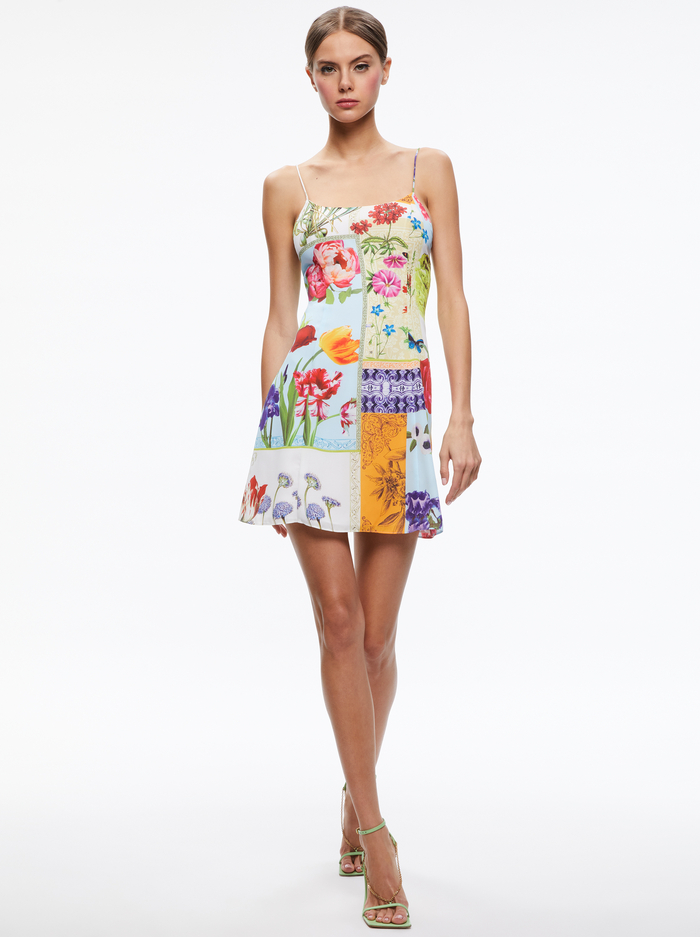 IRA SPAGHETTI STRAP MINI DRESS - MAKE A STATEMENT image 4 - ALICE + OLIVIA