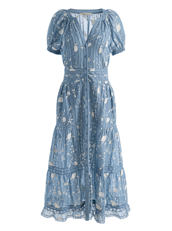 DEEP DENIM BLUE/VANILLA-KATHRYN MIDI SHIRT DRESS