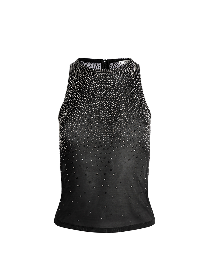 PANIA EMBELLISHED TOP - BLACK image 6 - Alice And Olivia