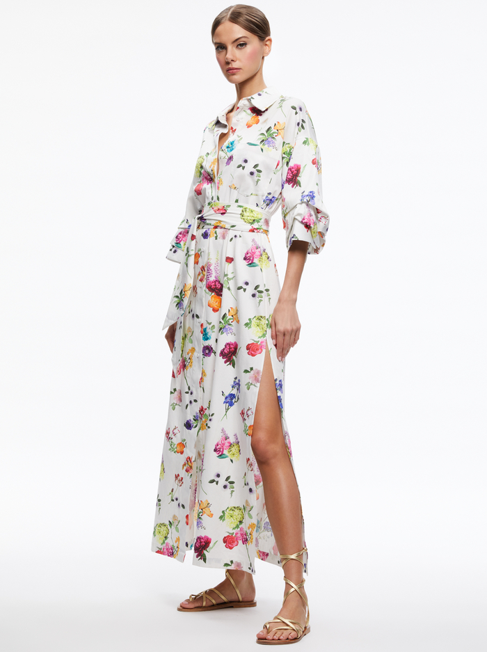 TANIKA BUTTON FRONT MAXI DRESS - EUPHORIA BLOOM - Alice And Olivia