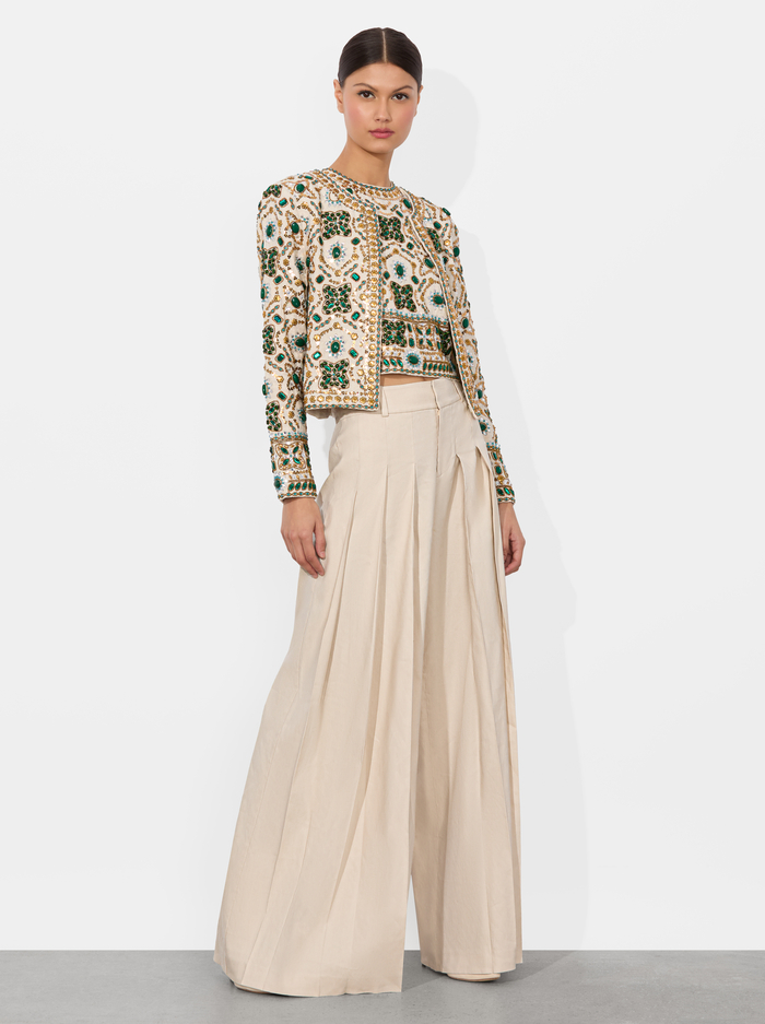 KIDMAN EMBELLISHED TWEED JACKET - OFF WHITE MULTI image 2 - Alice And Olivia