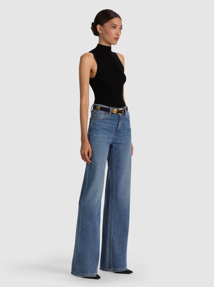 DARCEY WOOL SLEEVELESS TURTLENECK - BLACK image 4 - ALICE + OLIVIA