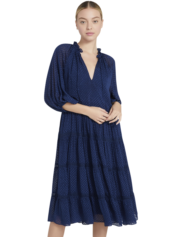 LAYLA TIERED MIDI DRESS - SAPPHIRE image 2 - Alice And Olivia