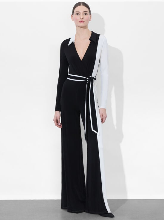 BLACK/OFF WHITE-MELINDA COLORBLOCK JUMPSUIT