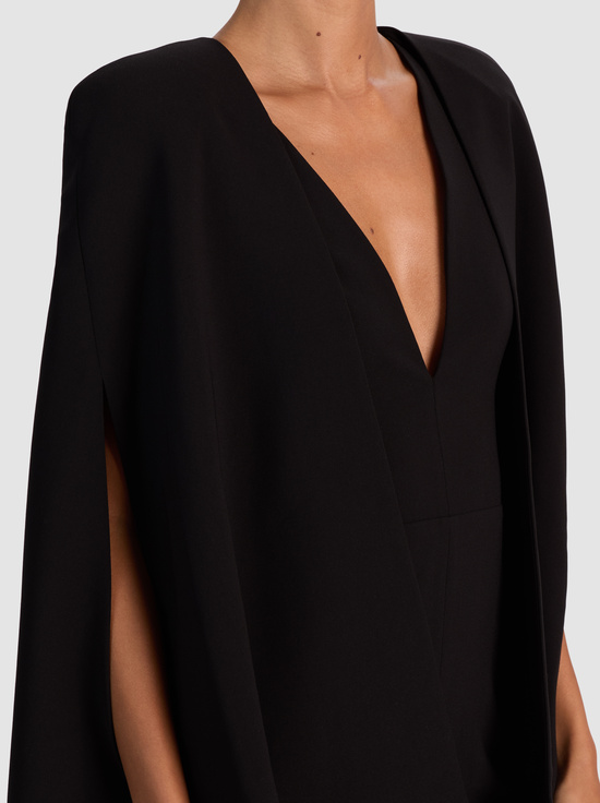 BLACK-NOVA CAPE JUMPSUIT