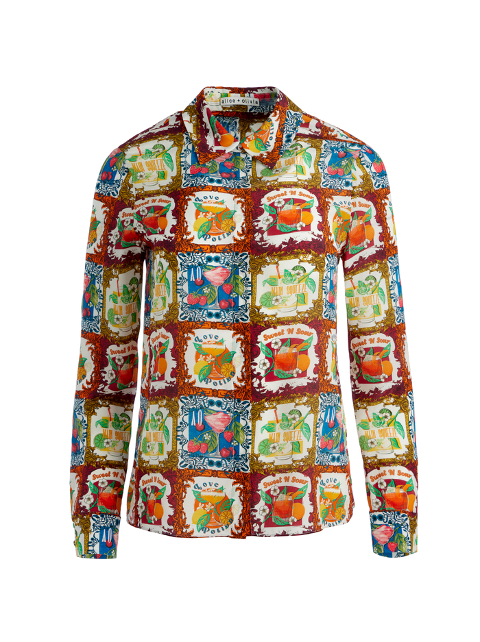 WILLA SILK BLOUSE - A SUMMER DAY image 5 - Alice And Olivia