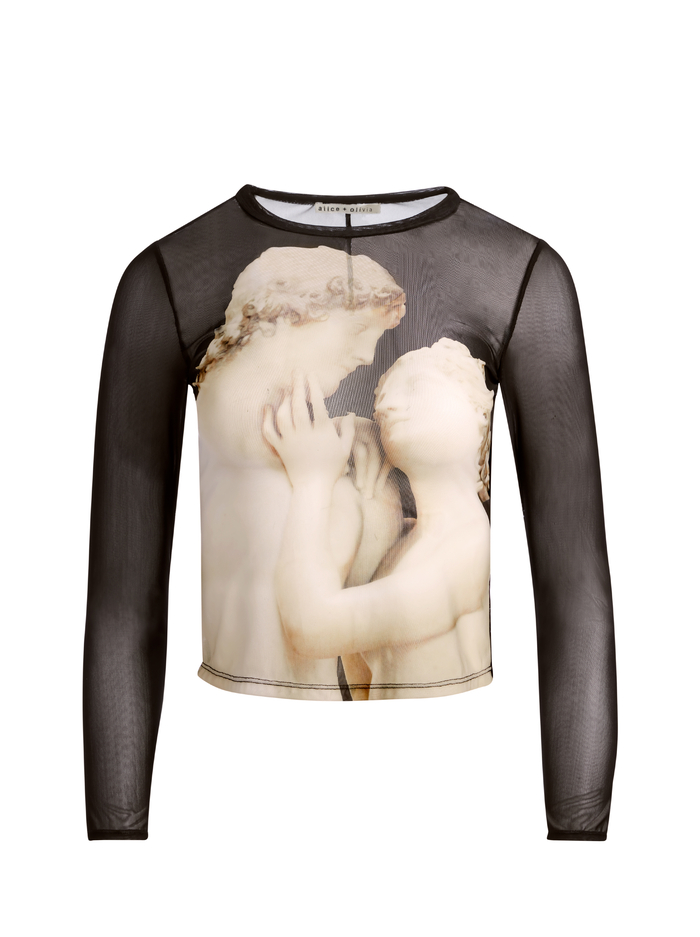 DELAINA MESH CROP TOP - ITALIAN ROMANCE image 5 - Alice And Olivia