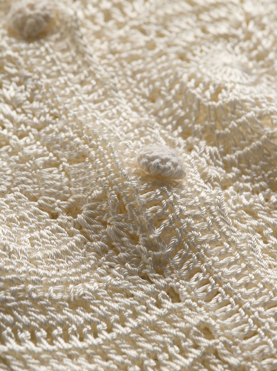 SOFT WHITE-RANDALL CROCHET CARDIGAN