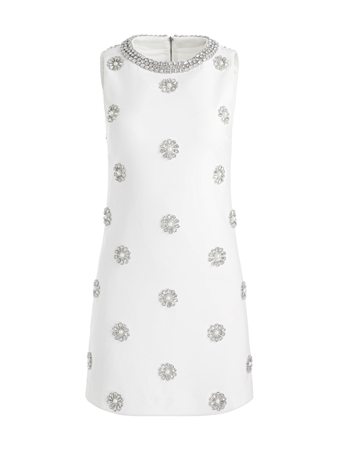 CLYDE MINI DRESS - OFF WHITE image 6 - Alice And Olivia