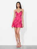 JULIETTA MINI SLIP DRESS - FLORAL FLING RASPBERRY