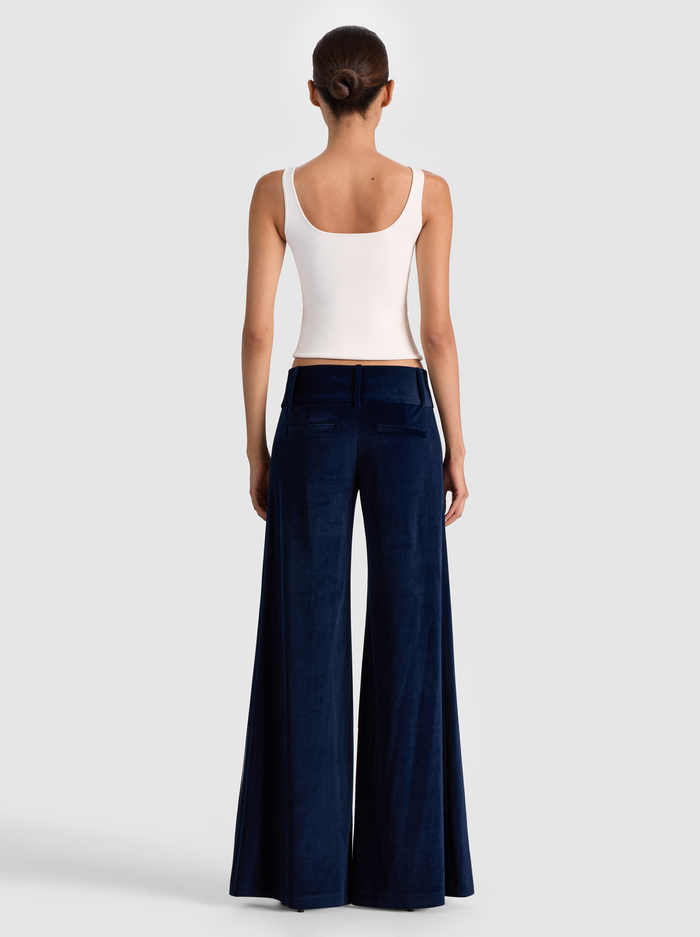 OLIVIA VELVET PANT - DARK MIDNIGHT BLUE image 2 - Alice And Olivia