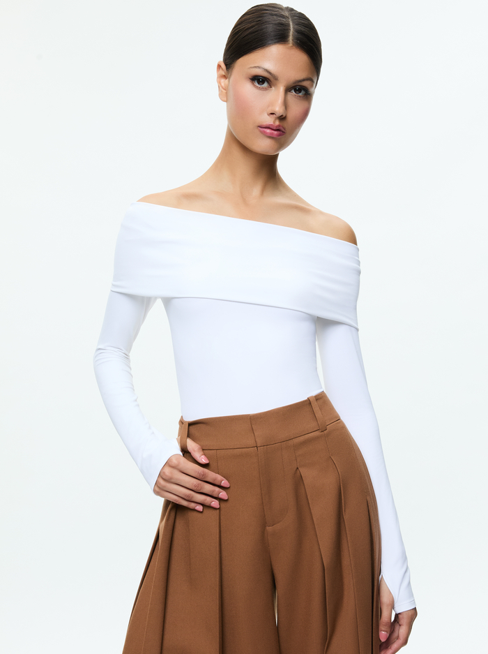 ELIA BODYSUIT - OFF WHITE - Alice And Olivia