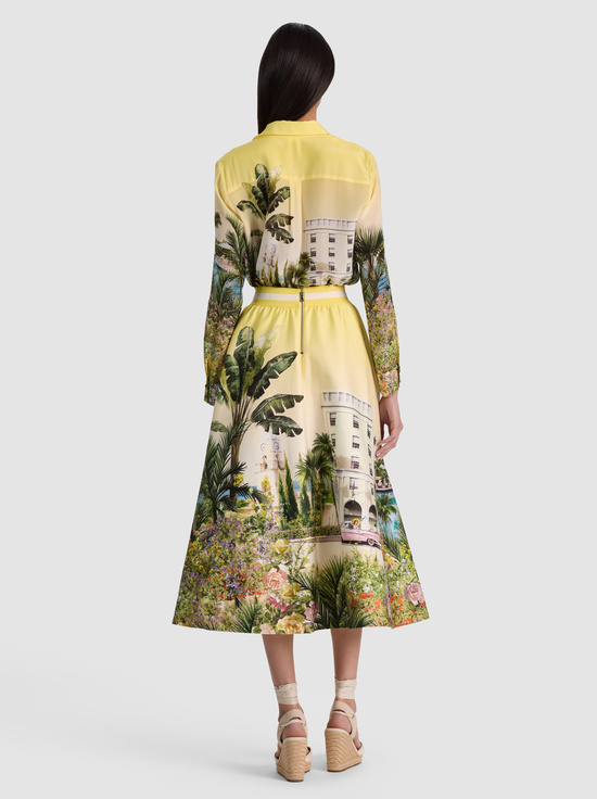 PURE PARADISE-EARLA STACEFACE MIDI SKIRT