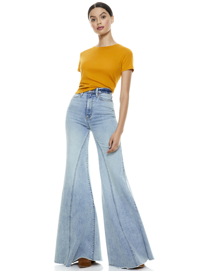 CINDY CROPPED TEE - AUTUMN GOLD image 4 - Alice And Olivia