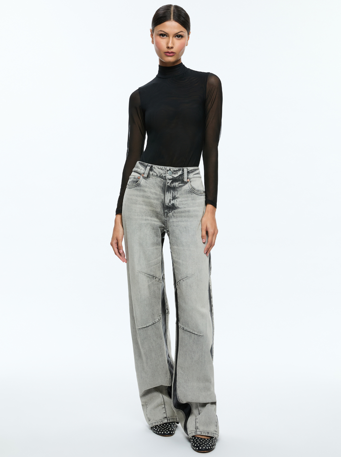 PARKER JEAN - HAYDEN SMOKEY GREY image 4 - Alice And Olivia