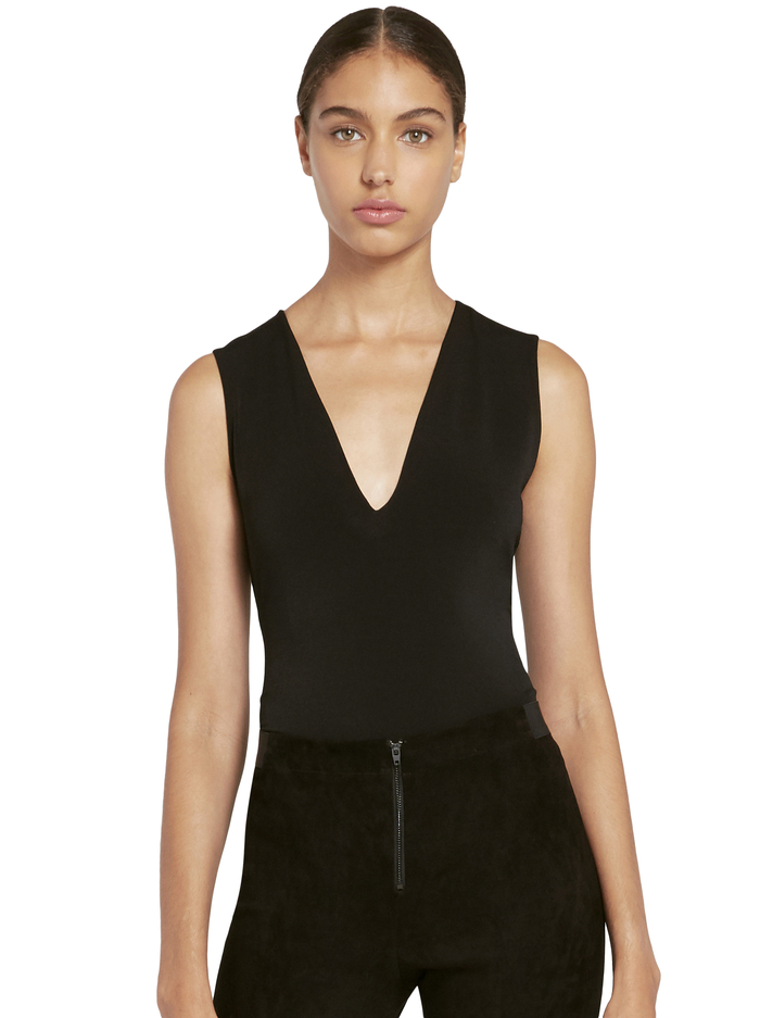 MARLEY SLEEVELESS THONG BODYSUIT - BLACK image 1 - ALICE + OLIVIA