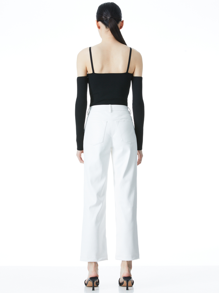 EVIA TANK WITH ARM WARMERS - BLACK image 1 - Alice And Olivia