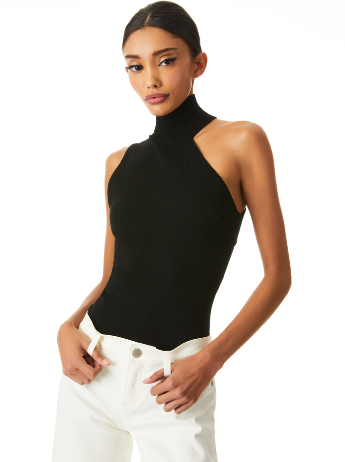 KIKI CUT OUT TANK - BLACK - Alice And Olivia